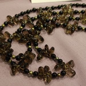 Smoky Quartz & Black Obsidian Necklace